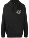 Deus Ex Machina Logo Print Hoodie In Black