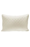 Bedvoyage Quilted Throw Pillow In Ivory