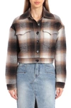 AVEC LES FILLES PLAID CROP JACKET,68107