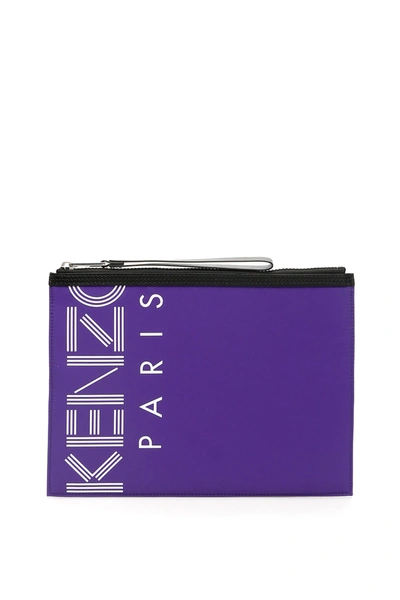 Kenzo Pouch With Logo In Purple