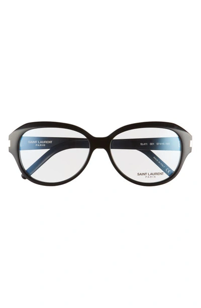 Saint Laurent Square-frame Acetate Optical Glasses In Black