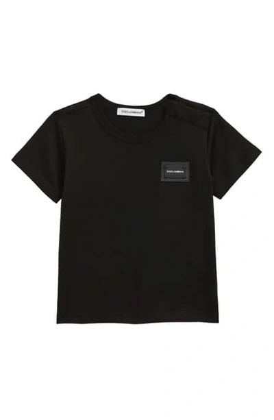 Dolce & Gabbana Black T-shirt For Baby Kids With Logo