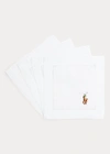 Polo Ralph Lauren Pony Cocktail Napkin Set In White