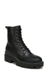Sam Edelman Garret Lug-sole Leather Combat Boots In Black