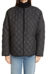 Totême Oversized Quilted Buttoned Jacket In Black