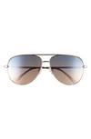 QUAY HIGH KEY 68MM AVIATOR SUNGLASSES,HIGH KEY