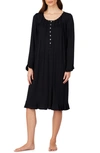 EILEEN WEST WALTZ EMBROIDERED LONG SLEEVE NIGHTGOWN,E5520130