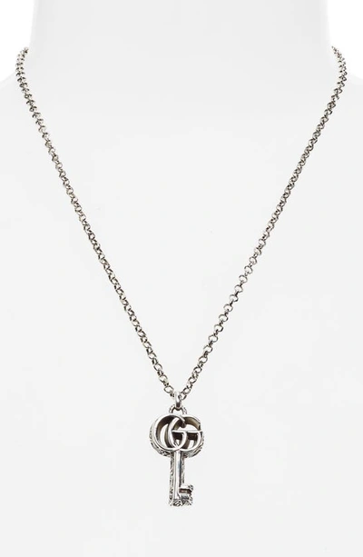 Gucci Double G Key Sterling Silver Necklace