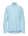 Gran Sasso Solid Color Shirt In Sky Blue