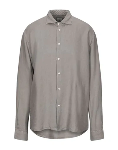Drumohr Linen Shirt In Grey