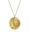 EVREN KAYAR WOMEN'S CELESTIAL SUN AND MOON 18K YELLOW GOLD DIAMOND NECKLACE