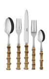 SABRE PANDA BAMBOO FIVE-PIECE SILVERWARE SET