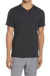 Rhone Element V-neck Heathered T-shirt In Black