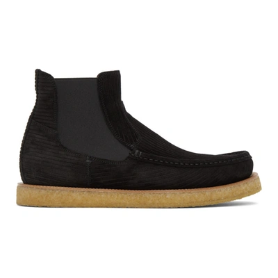 Dolce & Gabbana Chelsea Boots In Printed Suede In Black