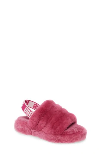 Ugg Kids' Toddler Girl's  Fluff Yeah Slide Sandal In Fuchsia