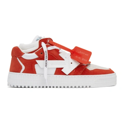 Off-white High-top Sneakers Off Court In Red