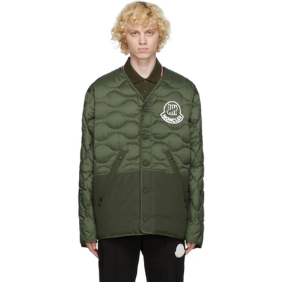 Moncler Genius Undefeated 2 Moncler 1952 Logo-print Cotton-trimmed Quilted Ripstop Down Jacket In Green