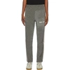 PALM ANGELS BLACK & BEIGE HOUNDSTOOTH LOUNGE trousers