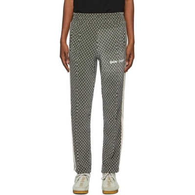 Palm Angels Black & Beige Houndstooth Lounge Trousers