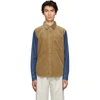 STUSSY KHAKI CORD DENIM MIX SHIRT