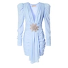 AGGI KRYSTLE BLUE FOG DRESS