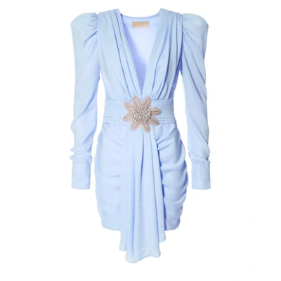 Aggi By Halewski Krystle Blue Fog Dress