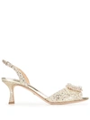 BADGLEY MISCHKA OZARA GLITTER SANDALS