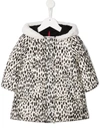 Moncler Dalmatian Spot-print Padded Jacket In White