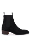 GIUSEPPE ZANOTTI SUEDE CHELSEA ANKLE BOOTS