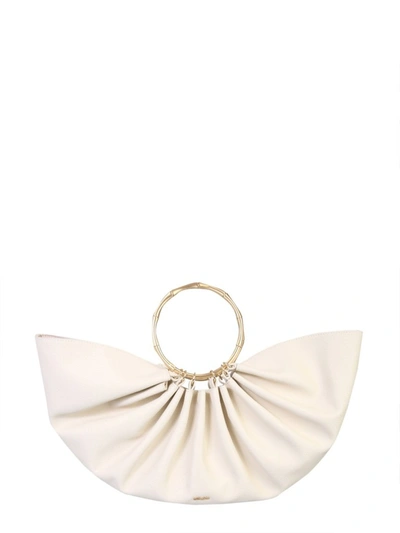 Cult Gaia Banu White Leather Handbag