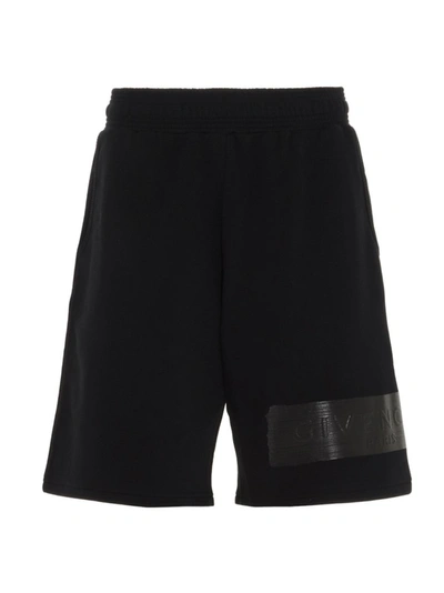 Givenchy Logo Patch Sweat Shorts In Black