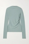THE LINE BY K SELMA RUCHED STRETCH-MICRO MODAL TOP