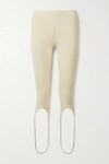 Jacquemus Albi Ribbed-knit Stirrup Leggings In White