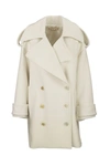 Marni Oversized Wool Double-breasted Coat In Ivory