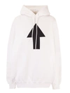 BALENCIAGA ARROW WIFI HOODIE IN WHITE