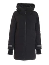 Canada Goose Merritt Hooded Quilted Shell Down Coat In Black