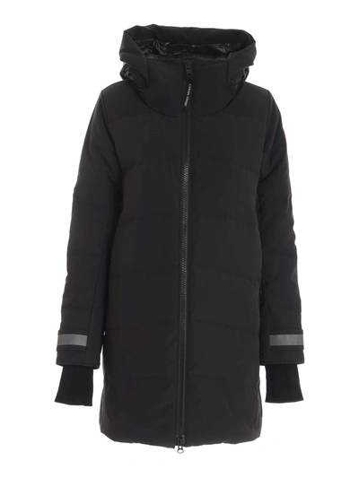 Canada Goose Merritt Hooded Quilted Shell Down Coat In Black