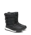 Sorel Kid's Whitney Ii Waterproof Puffy Nylon Winter Boots, Toddler/kids In Black