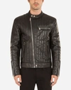 DOLCE & GABBANA QUILTED PLONGÉ LEATHER JACKET