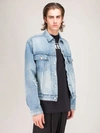 BALENCIAGA RIPPED JACKET DIRTY VINTAGE BLUE