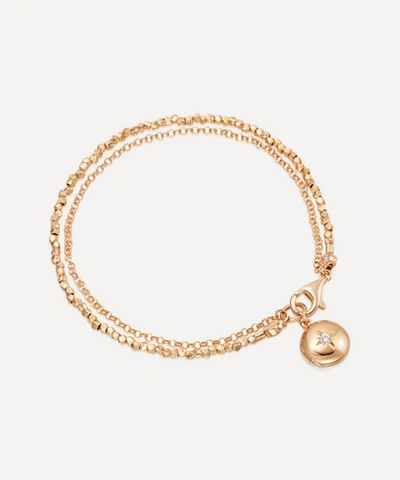 Astley Clarke Biography White Sapphire Locket Bracelet In Rose Gold