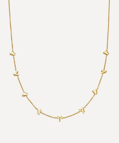 Astley Clarke Solstice White Sapphire And 18ct Gold-plated Chain Necklace