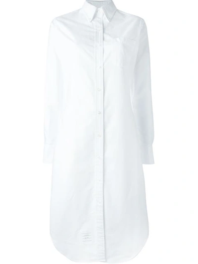 Thom Browne White Classic Oxford Midi Dress