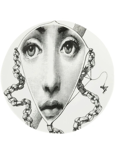 Fornasetti Face Plate In Black