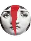 Fornasetti Split Face Plate In Multicolour