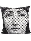 Fornasetti Burlesque Photograph-print Pillow In Black