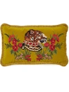 GUCCI VELVET CUSHION WITH LEOPARD EMBROIDERY