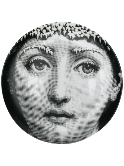 Fornasetti 装饰性餐盘 In Black