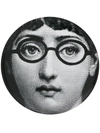 Fornasetti Portrait Plate In Black