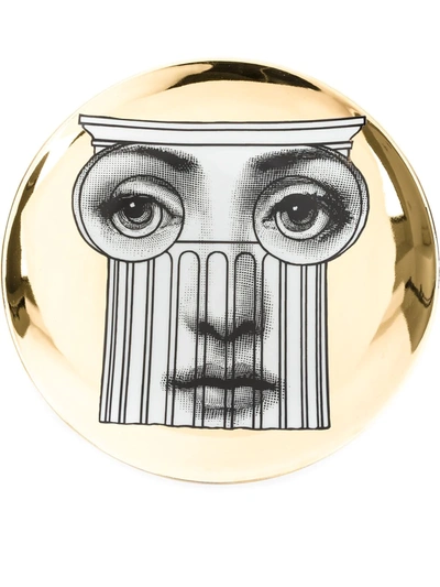 Fornasetti Tema E Variazioni Wall Plate In Gold